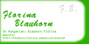 florina blauhorn business card